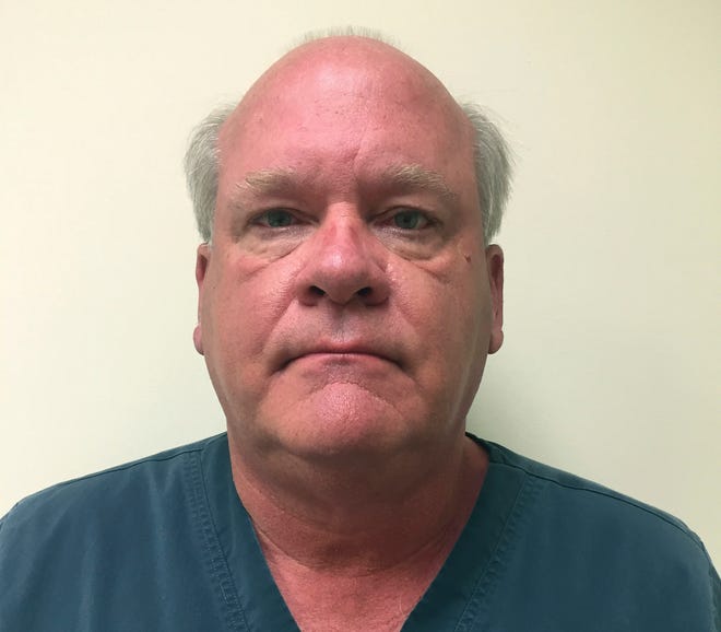 In this image provided by the Conway (Ark.) Police Department, Robert Rook is seen in this June 3, 2016, photo. An Associated Press investigation finds that even as Hollywood moguls, elite journalists and politicians have been pushed out of their jobs or resigned amid allegations of sexual misconduct, the world of medicine is more forgiving. Rook was allowed to keep his family practice open, so long as heþÄôs chaperoned, despite facing multiple criminal charges for rape. Prosecutors subsequently downgraded the charges to more than 20 counts of sexual assault in the second- and third-degree, charges for which Rook says he is innocent. (Conway Police Department via AP)