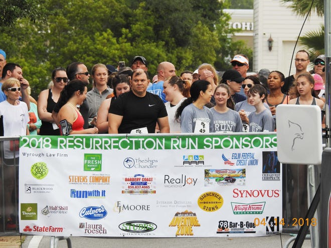 Racers gathered at the 15th Resurrection Run at Village Baptist. [CONTRIBUTED PHOTO]