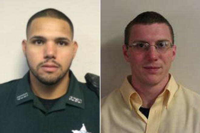 Gilchrist County sheriff's Sgt. Noel Ramirez, left, and Deputy Sheriff Taylor Lindsey were gunned down while sitting in a Chinese restaurant in Trenton on Thursday. [Gilchrist County Sheriff's Office]