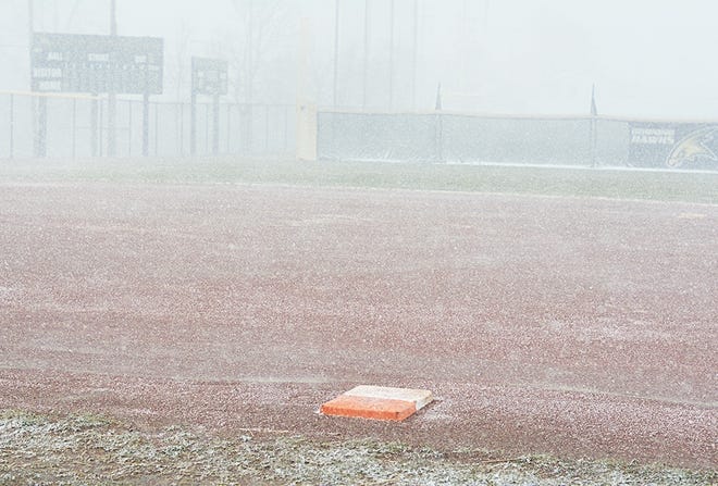 Recent snow and rain has wreaked havoc on local sports teams trying to play their spring sports. [ERIC WENSEL/THE LEADER]