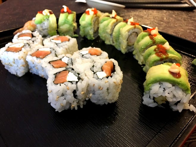 The Dragon Roll and the Philadelphia Roll at Ai Japanese Restaurant in Palm Coast. [News-Journal/Nikki Ross]