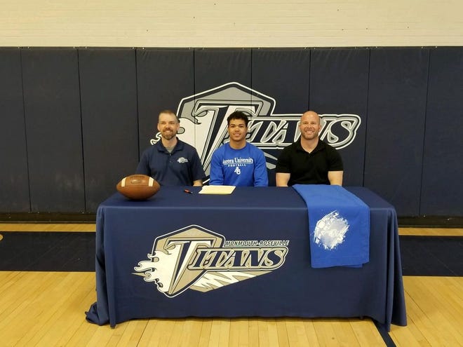 Monmouth Roseville senior Matthew Burris has signed to continue his track and football career at Aurora University. Burris is off to a great start for the M-R Titans track team.