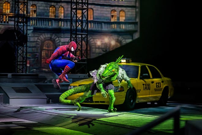 Spider-Man will be part of "Marvel Universe Live! Age of Heroes," coming to the Dunkin Donuts Center April 26-29.