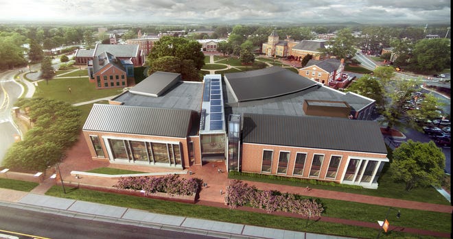 When completed, the Campbell University student union center will include a movie theater, gym and meeting spaces. [CONTRIBUTED PHOTO]