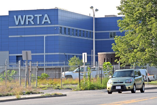 The Worcester Regional Transit Authority garage and offices on Quinsigamond Avenue in Worcester. [T&G File Photo]