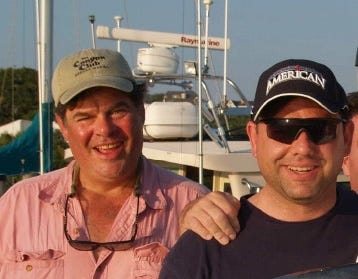 Peter Galbraith Kelly Jr., left, and Joe Percoco are shown after a Montauk fishing trip in August 2010, paid for by Competitive Power Ventures. [PHOTO PROVIDED BY U.S. ATTORNEY'S OFFICE FOR THE SOUTHERN DISTRICT OF NEW YORK]