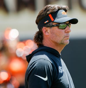 How much value will Mike Gundy put on longevity and continuity in his search for a new offensive coordinator? [PHOTO BY NATE BILLINGS, THE OKLAHOMAN]