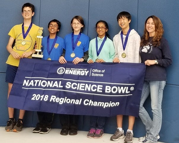 Students from Lincoln Middle School represented Florida in the National Science Bowl. [Submitted photo]