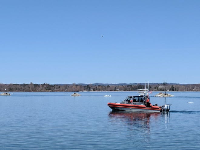 Taking advantage of a sunny Sunday, members of the U.S. Coast Guard took their patrol boat out for one of the first times this spring. The vessel was heading northbound along the St. Marys River Sunday afternoon around 3 p.m.