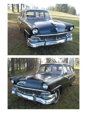 Jim Bohn’s beautiful 1956 Ford Country Wagon is loaded with family history. It no longer has the 312-V8 engine as it’s been replaced by a Ford inline six-cylinder. [Jim Bohn Collection]