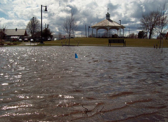 Water filled the shallow area outside the new playground at the Buzzards Bay Park off Main Street last week, suggesting drainage issues that need to be resolved or drains that need opening.



Photo by Paul Gately