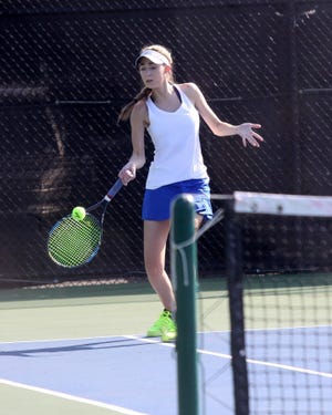 Scituate senior captain Sarah Whalen has picked up some big wins at No. 1 singles this season. [Wicked Local File Photo/Dave Morrison]