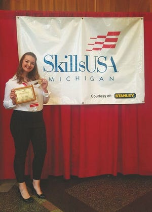 Cheboygan Area Schools student Brenna Hart recently participated in the Skills USA Commercial Baking Competition and placed second in the state with her skills.