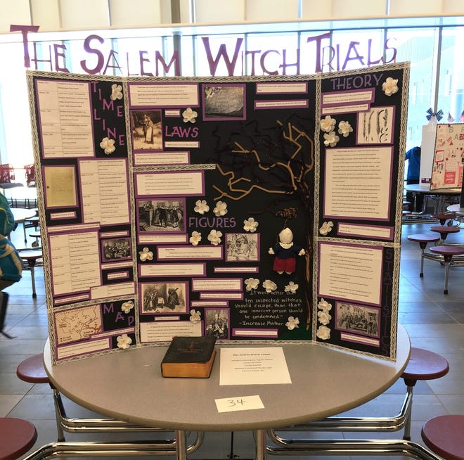 The Salem Witch Trials was the focus of West Bridgewater students Natalie Fredericksen and Sophia Nelsons' project for the National History Day Contest.