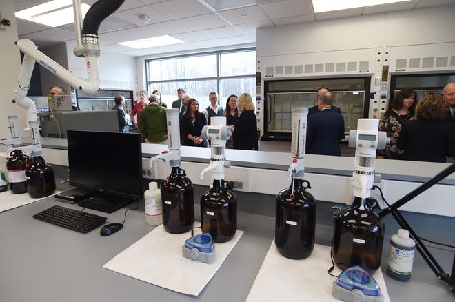 Hero BX officials unveiled their research and development lab Tuesday at Penn State Behrend's Knowledge Park in Harborcreek Township. [JACK HANRAHAN/ERIE TIMES-NEWS]