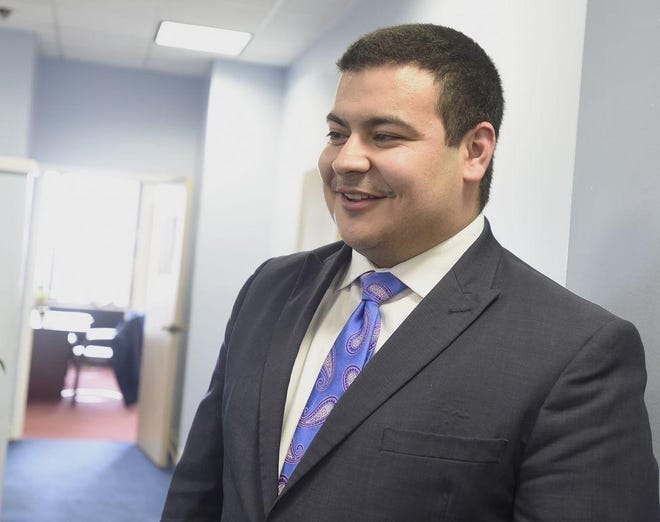 Chris Parayno, seen here while serving as Mayor Jasiel Correia II's chief of staff, has been hired to oversee cemeteries in Fall River. [Herald News File Photo]