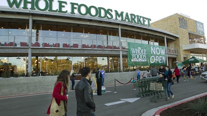 Whole Foods Market opened their much anticipated north Austin store at the Domain Wednesday January 15, 2014. Customers flocked to the grocery store which has quickly become a popular destination for north Austin shoppers. 
      RALPH BARRERA / AMERICAN-STATESMAN