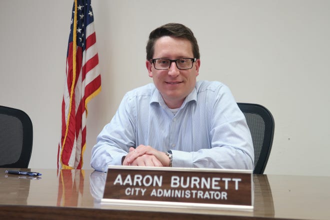 Keokuk City Administrator Aaron Burnett will work his last day in the position on June 22. He has served in the job since November 2015. [Julia Mericle / thehawkeye.com]
