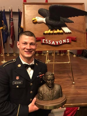Cpl. Francis Meighan recently received the Van Autreve Award, given to the Army's Engineer Soldier of the Year. He is assigned to the 27th Engineer Battalion, 20th Engineer Brigade at Fort Bragg. [Contributed photo]