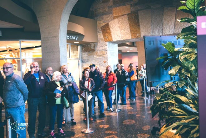 Many were lined up at Frederik Meijer Gardens & Sculpture Park for their opening ticket sales April 28 for the summer series. [Kendra Kamp/LocalSpins.com]