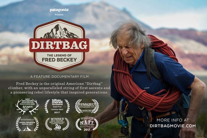 The award-winning "Dirtbag" documentary about climber Fred Beckey is scheduled to be shown as a fundraiser for Mount Shasta Avalanche Center Saturday, May 12, 2018 at Mt. Shasta Sisson Museum.