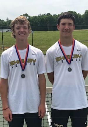 Shelby High's tennis doubles team of Kenji Price and James Mabry finished as runnerups at the Western 2A Regional Tournament Saturday at Gardner-Webb University. The duo will play at the state tournament in Cary next week. [Special to The Star]