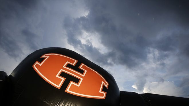 Dark clouds linger over the Hutto Hippos tunnel at House Park on Thursday September 10, 2015. The game was delayed. JAY JANNER / AMERICAN-STATESMAN
