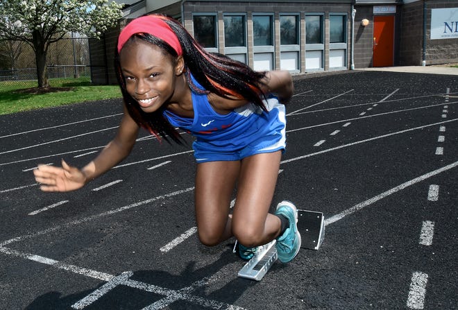 Azsah Bradley has become one of Ohio's best runners, in part by improving her speed out of the blocks.