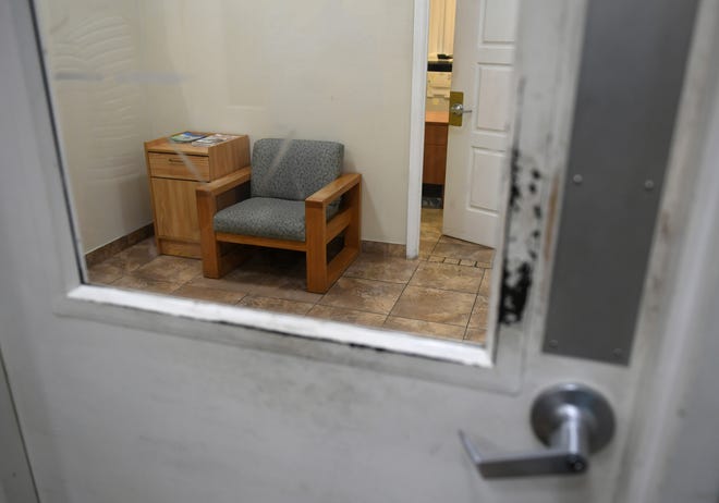 The intake room at First Step addiction recovery program's detox unit. First Step is among the 33 drug treatment programs across Florida facing budget cuts imposed by the Florida Corrections Department. [Herald-Tribune staff photo / Mike Lang]