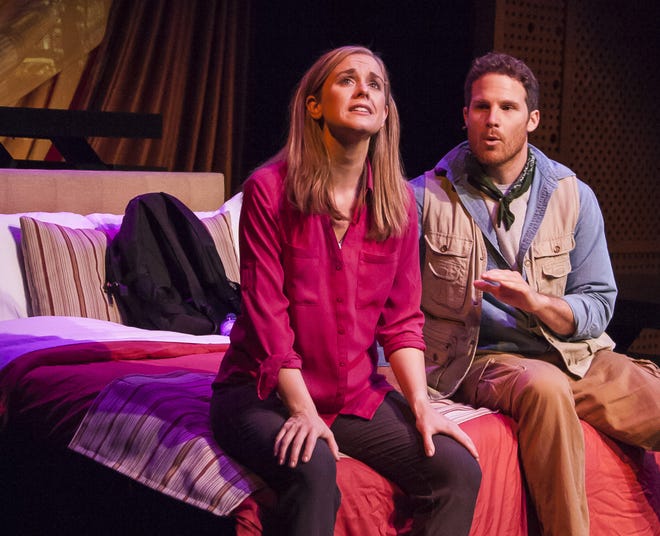 Rachel Moulton and Michael Sweeney Hammond play colleagues who are in a relationship in Sarah Bierstock's "Honor Killing" at Florida Studio Theatre. [FST photo / Matthew Holler]