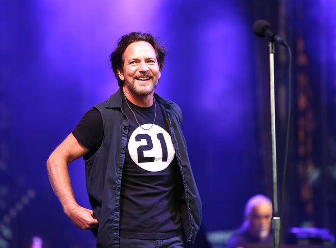 Eddie Vedder and Pearl Jam put on a blazing three hour show in their first of two sold out Fenway Park concerts, in Aug. 2016. The band returns Sept. 2 and 4. 

Gary Higgins/The Patriot Ledger