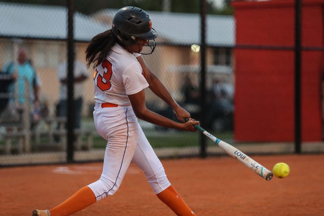 Tiana Hernandez (23) and Kassi Clark combined to shut out University on Tuesday. The Hawks may need to slug out a win over equally red-hot West Orange in the Region 1-9A final. [News-Journal/Lola Gomez]