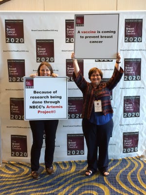 Jennie Halstead, Jackie Staiti at the National Breast Cancer Coalition (NBCC) Annual Advocate Leadership Summit in Washington, DC.