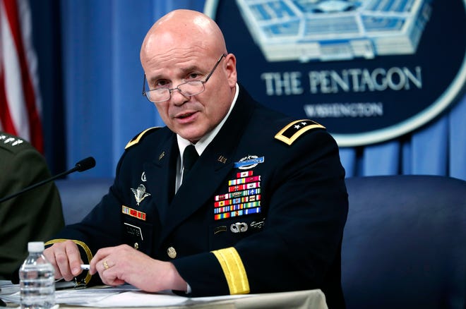 Army Maj. Gen. Roger L. Cloutier, chief of staff, U.S. Africa Command, and lead investigating officer, briefs members of the media at the Pentagon, Thursday, May 10, 2018. Multiple failures are to blame for the Niger ambush that killed four U.S. service members last October, the Pentagon said Thursday, citing insufficient training and preparation as well as the team's deliberate decision to go after a high-level Islamic State group insurgent without proper command approval. A report summary released Thursday includes recommendations to improve mission planning and approval procedures, re-evaluate equipment and weapons requirements, and review training that U.S. commandos conduct with partner forces. (AP Photo/Pablo Martinez Monsivais)