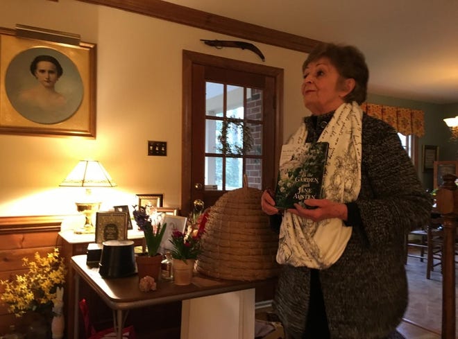 Kathy Chain of "The Herbs of Happy Hill” presented a program on Jane Austen for the April meeting of the Wonder City Garden Club. [Contributed Photo]