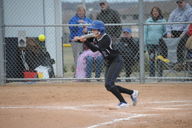 Des Moines Area Community College freshman second baseman and leadoff hitter Mia Ruther, a graduate of Burlington High School, is among the national leaders in five statistical categories for the Bears, who are ranked No. 1 with a 44-0 record heading into the NJCAA Division II Softball Championships this week in Clinton, Mississippi. [Photo courtesy DMACC Sports Information Department]
