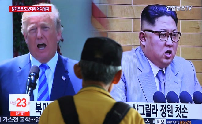 North Korea on Wednesday canceled a high-level meeting with South Korea and threatened to scrap a historic summit next month between U.S. President Donald Trump and North Korean leader Kim Jong Un over military exercises between Seoul and Washington that Pyongyang has long claimed are invasion rehearsals. [AP file Photo/Ahn Young-joon]