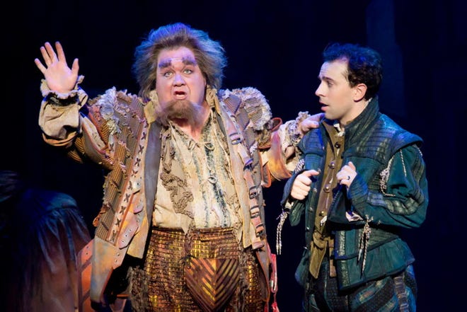 Blake Hammond, left, and Rob McClure in "Something Rotten," at the Providence Performing Arts Center Tuesday through Sunday. [Jeremy Daniel]
