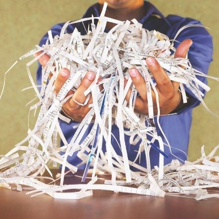 Experts say shredding personal documents is an important tool in fighting identity theft. [SPECIAL TO THE GASTON GAZETTE]