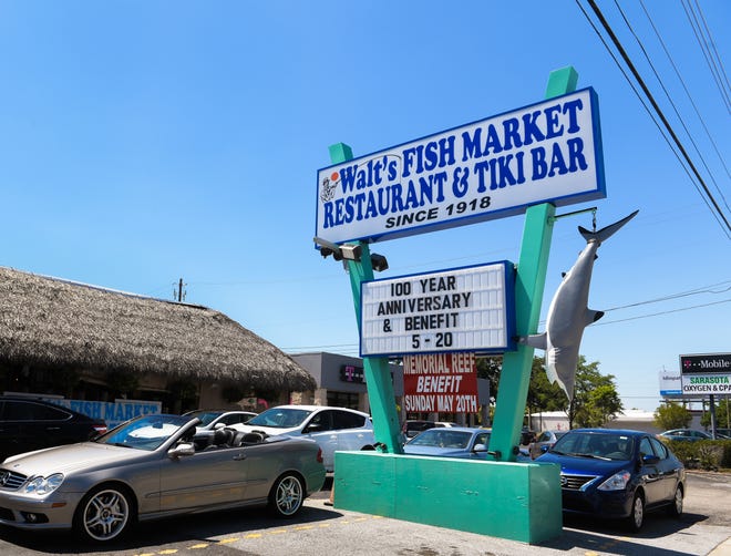 Walt's Fish Market, located at 4144 South Tamiami Trail in Sarasota, celebrates 100 years with an event Sunday. [Herald-Tribune staff photo / Dan Wagner]