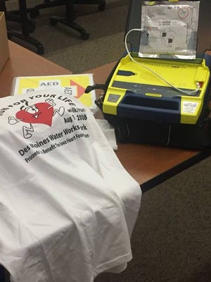 The Iowa Heart Center provided an automated external defibrillator to the Genesis staff in Boone on May 10. Photo submitted by the Iowa Heart Center
