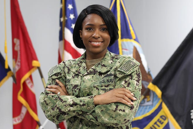 Chief Petty Officer Marnika Ash is a culinary specialist assigned to DDG 116 in Bath, Maine. As a culinary specialist, Ash is directly in charge of the requisition, procurement, storage, and accounting of food service, inventory, and equipment. [Mass Communication Specialist 1st Class Tim Miller/Submitted]