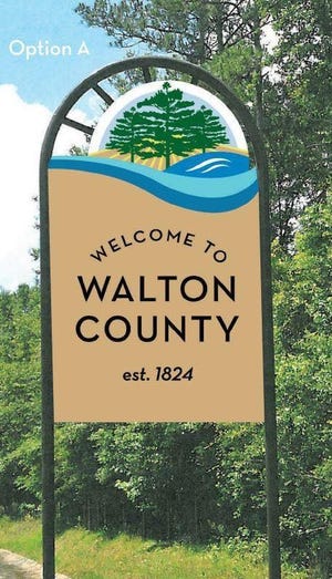 Walton County commissioners chose this design for new welcome signs. [CONTRIBUTED PHOTO]