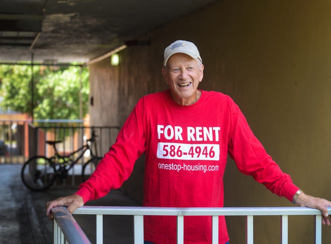 Developer Harvey Vengroff at one of his affordable-housing sites, Oakridge Apartments in Sarasota. [STAFF PHOTO / DAN WAGNER]
