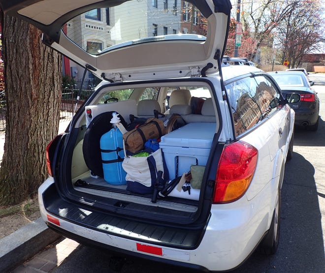 Trailhead Outdoor Journey Cooperative provides customers with a Subaru filled with camping gear. [Photo for The Washington Post by Melanie D.G. Kaplan]