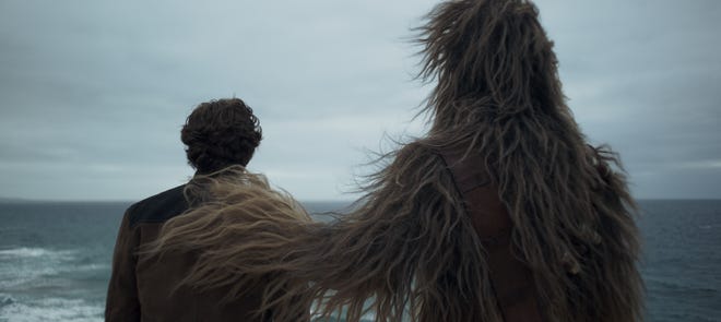 Han Solo (left) and Chewbacca share a quiet moment. [Lucasfilm Ltd.]