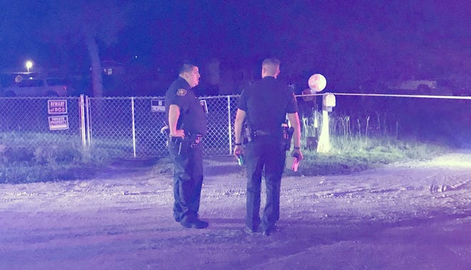 Marion County sheriff's deputies were at the scene of a shooting in which two people were injured in Summerfield Tuesday night. [Austin L. Miller/Star-Banner]