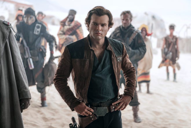 In this image released by Lucasfilm, Alden Ehrenreich appears in a scene from "Solo: A Star Wars Story." (Jonathan Olley/Lucasfilm via AP)