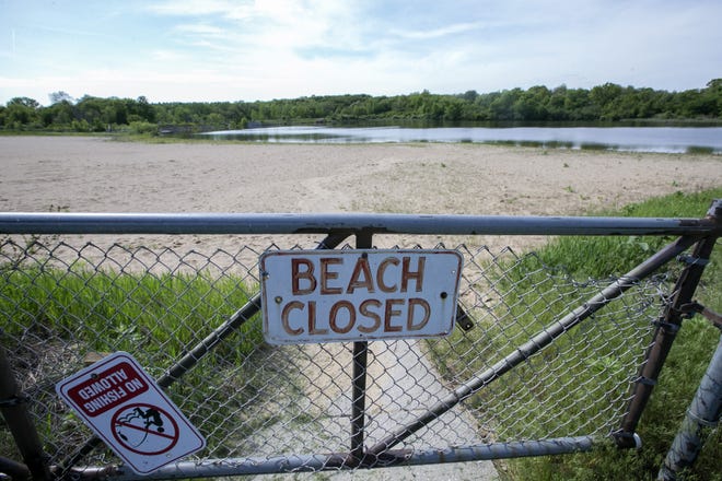 Olson Lake Beach at Rock Cut State Park on Wednesday, May 23, 2018, has been closed since 2017. [ARTURO FERNANDEZ/RRSTAR.COM STAFF]