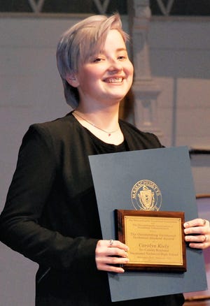 Tri-County Regional Vocational Technical High School senior Carolyn Kiely, of North Attleborough, was selected as the recipient of the 32nd Annual Outstanding Vocational Technical Student Award. [COURTESY PHOTO]